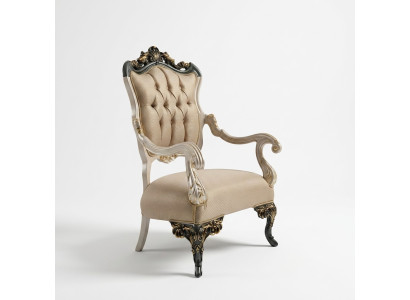 Sillón butaca diseño sofá tapizado tela barroco sala de estar tejido asiento.