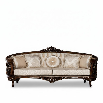 Sofá de tres plazas 3 asientos Muebles clásicos Sofás de tela Estilo barroco rococó Lujo Nuevo
