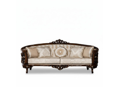 Sofá de tres plazas 3 asientos Muebles clásicos Sofás de tela Estilo barroco rococó Lujo Nuevo