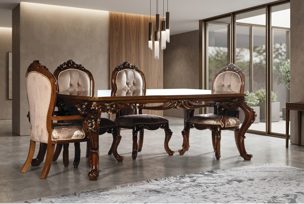 Mesa mesa de comedor mesa de comedor sala de madera mesas barrocas comedor mesa de lujo muebles nuevos