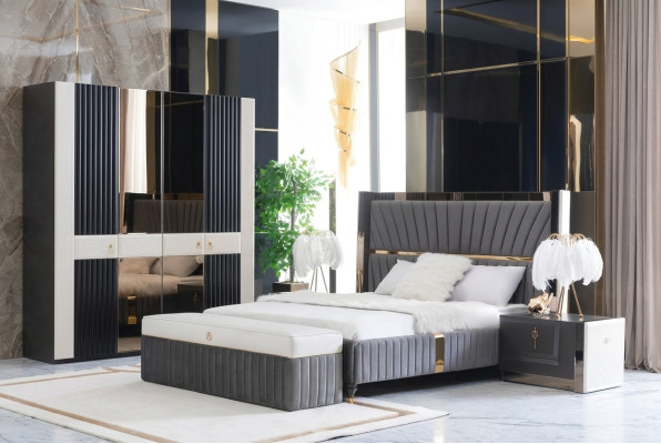 Estructura de cama camas madera hotel marco de cama gris muebles cama camas dobles modernas