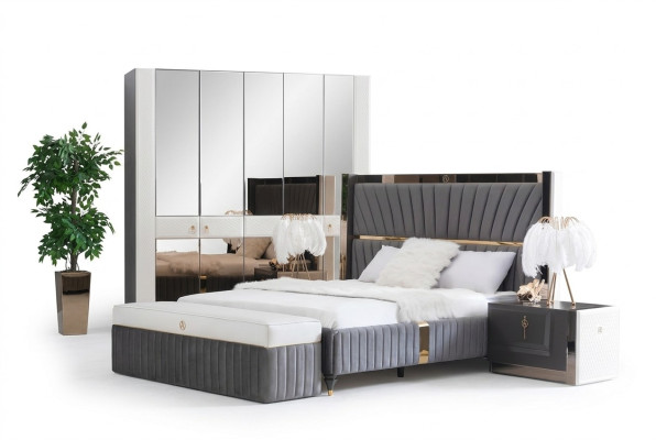 Estructura de cama camas madera hotel marco de cama gris muebles cama camas dobles modernas