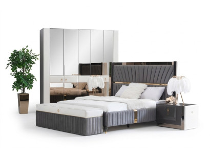 Estructura de cama camas madera hotel marco de cama gris muebles cama camas dobles modernas