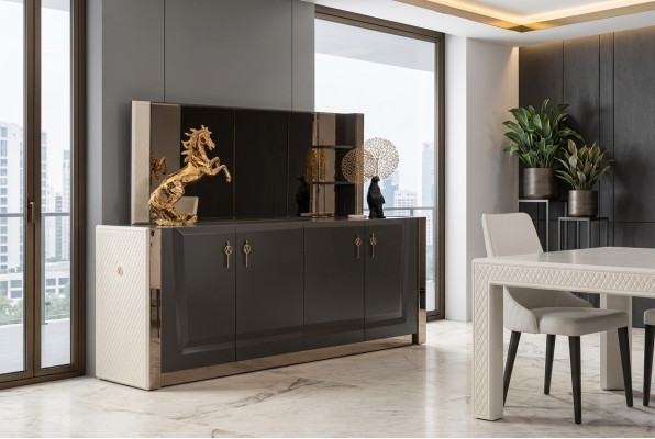 Conjunto de muebles Nuevo 2 piezas. Cómoda espejo armario lujo estante consola