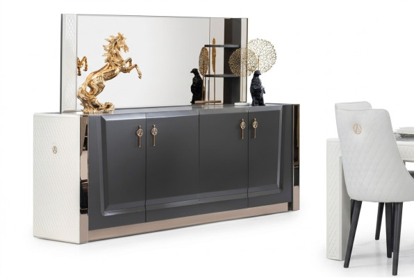 Conjunto de muebles Nuevo 2 piezas. Cómoda espejo armario lujo estante consola