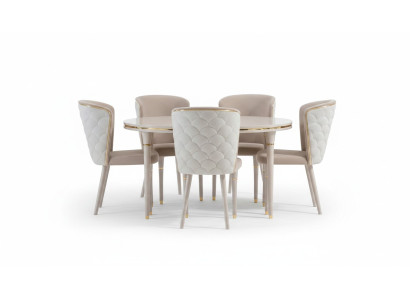 Comedor conjunto de 6 sillas, conjunto de sillas de comedor, conjunto de muebles de grupo de comedor con respaldo.
