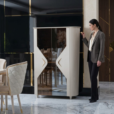 Vitrina de madera maciza armario aparador vitrina madera maciza mobiliario de comedor de madera maciza