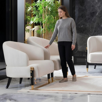 Tapizado Moderno Individual Diseñador Gris Relajante Nuevo Sala de estar Lujo Sillón Hotel