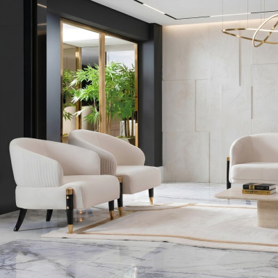 Tapizado Moderno Individual Diseñador Gris Relajante Nuevo Sala de estar Lujo Sillón Hotel