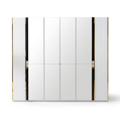 Armario Muebles Armario Estilo italiano Armarios de lujo Dormitorio Oro