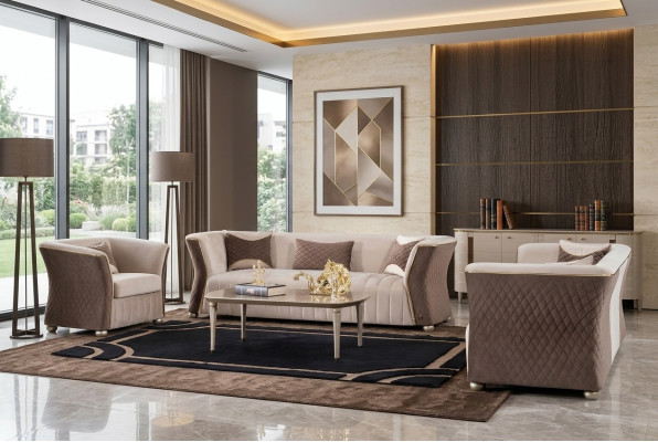 Conjunto de sofás de tres plazas sofás sofás sofá de lujo 3+3 Conjunto de muebles de salón sofá acolchado