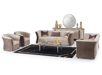 Moderno juego de sofás elegantes de lujo 3+3+1+1 asientos Sofás de diseño Muebles tapizados Sofás