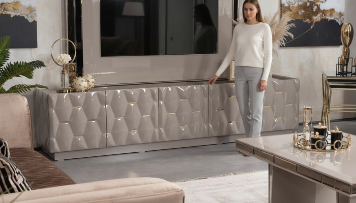 Bajo muebles de tablero Lado Gabinetes de Madera italiana Cómoda Gabinete Diseños de Sala de estar