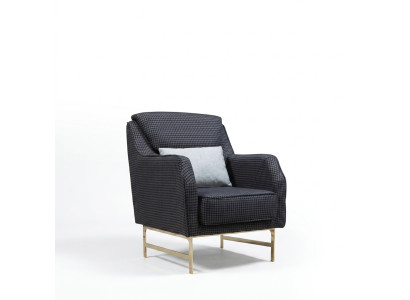 Sillón de tela gris de acero inoxidable de una plaza para sala de estar, sillón con apoyabrazos, nuevo.