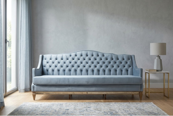 Muebles de lujo tapizados sofás de madera Sofá de lujo italiano sofá clásico