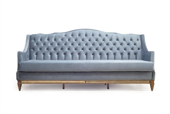 Muebles de lujo tapizados sofás de madera Sofá de lujo italiano sofá clásico