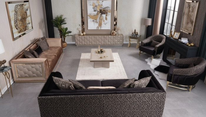 Conjunto de sofás de 3+3+1+1 plazas, sofá tapizado, sofá de salón, sofás, sofá