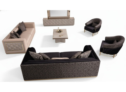 Conjunto de sofás de 3+3+1+1 plazas, sofá tapizado, sofá de salón, sofás, sofá