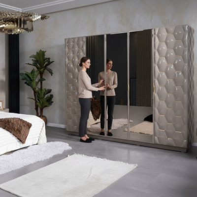 Armario Armario de lujo de madera Armarios Muebles Diseño de lujo Nuevo Dormitorio