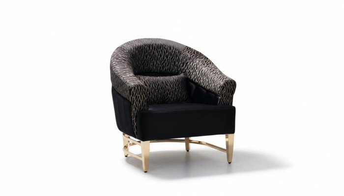 Silla de lectura de biblioteca estilo italiano, lujoso sillón orejero tapizado.