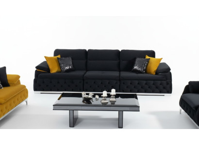 Estilo italiano Sofá Tapizado Sofá Triple de 4 Plazas Muebles Sofás