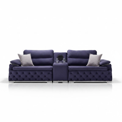Chesterfield Sofas Sofás Tapizados de 4 Plazas Diseño Lila xxl Gran Sofá Sofá