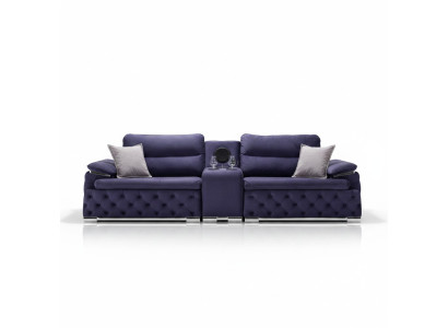 Chesterfield Sofas Sofás Tapizados de 4 Plazas Diseño Lila xxl Gran Sofá Sofá