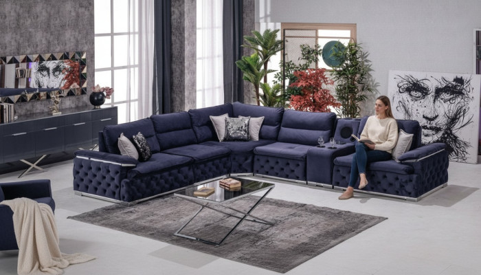 Sofá esquinero en forma de L Chesterfield Muebles Sofá Muebles de diseño Italia