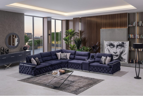 Sofá esquinero en forma de L Chesterfield Muebles Sofá Muebles de diseño Italia