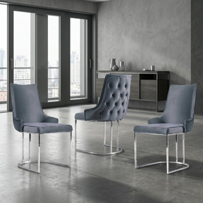 Sillas Juego de comedor 2 sillas Silla blanda Estilo italiano