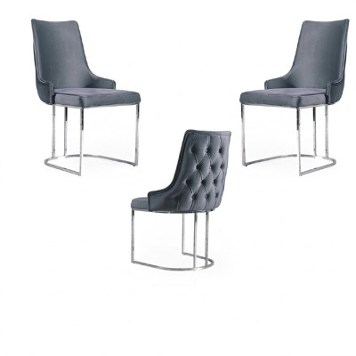 Sillas Juego de comedor 2 sillas Silla blanda Estilo italiano