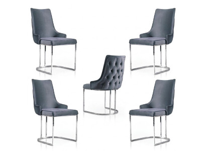 Conjunto de 4 sillas modernas de diseño acolchado Grupo de sillas de comedor de madera