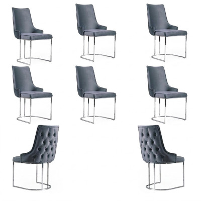 Sillas de comedor Chesterfield sillón moderno, juego de 6 sillas, grupo nuevo