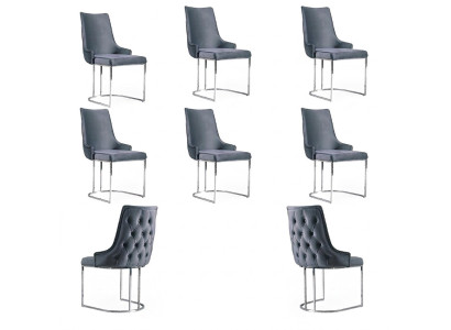 Sillas de comedor Chesterfield sillón moderno, juego de 6 sillas, grupo nuevo