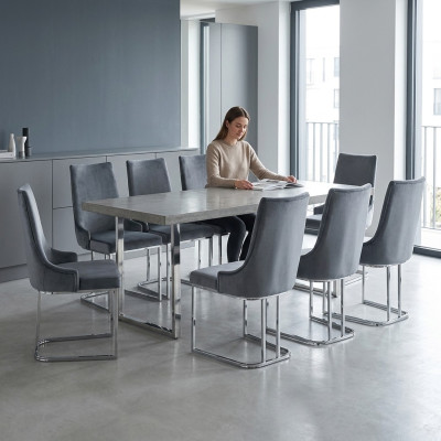 Sillas de comedor, juego de comedor, conjunto de 8 sillas Chesterfield.