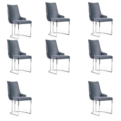 Sillas de comedor, juego de comedor, conjunto de 8 sillas Chesterfield.
