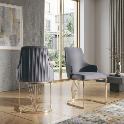 Silla de comedor estilo italiano tapizada silla de lujo sillas sala de estar