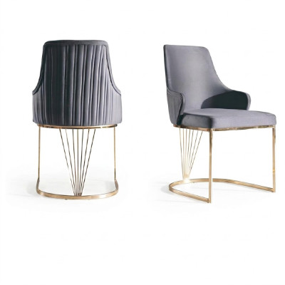 Silla de comedor estilo italiano tapizada silla de lujo sillas sala de estar