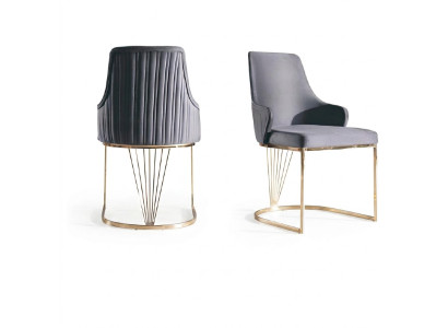 Silla de comedor estilo italiano tapizada silla de lujo sillas sala de estar