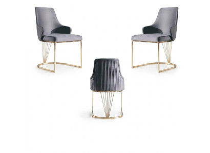 Silla 2x Comedor Nueva Sillas Sillón Tapizado de Metal Sala de Estar Diseño Muebles