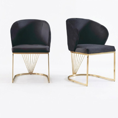 Diseño de sala de estar Silla de comedor Sillas de comedor Tela Tela Acolchado