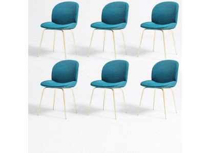 Sillas verdes 6x de lujo modernas sillas de comedor silla de asiento moderna de madera.