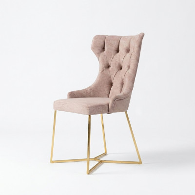 Sillas de comedor de la industria de restaurantes 6x, juego de sillas de diseño con asiento tapizado Chesterfield.