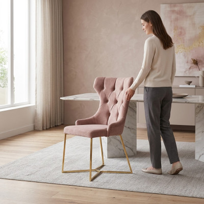 Diseño 8x sillas grupo set tapizada silla de comedor conjunto de sillón