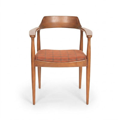 Grupo de comedor. Conjunto de sillas. 4 sillas. Asiento acolchado. Madera maciza.