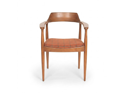 Grupo de comedor. Conjunto de sillas. 4 sillas. Asiento acolchado. Madera maciza.
