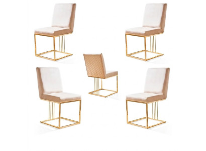Diseño de silla Tapizado Set 2x Silla 100% Textil Sillas Restaurante Comedor