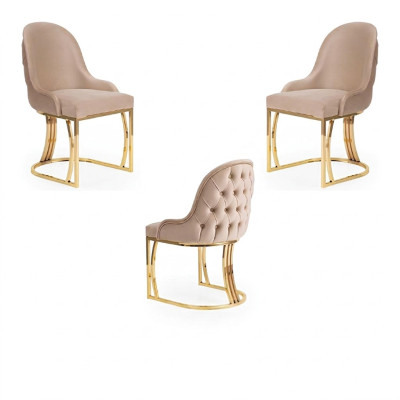 Conjunto de sillas Chesterfield Grupo de 2 sillas de respaldo Butacas Tapizadas