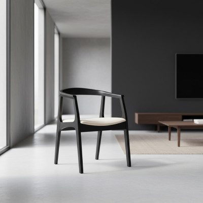 Comedor Muebles de madera Sillas Diseño de lujo Silla tapizada con respaldo Asiento Oficina