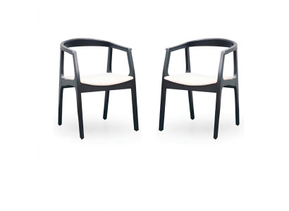 Conjunto de 2 sillas de madera maciza de tela de diseño para comedor y sala de estar.